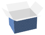 Blue Polka Dot Cardboard Box